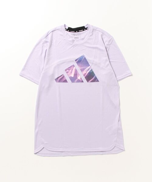 adidas(アディダス)の「アディダス adidas Designed for Movement HIIT_トレーニング Tシャツ(Tシャツ/カットソー・メンズ・ライトグレー/パープル/ホワイト・LL/L/M/3L/S)」の1枚目の写真