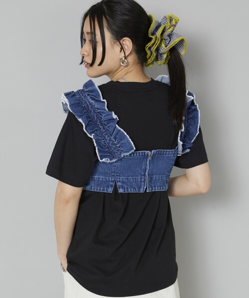 Firsthand（ファーストハンド）の「Firsthand/ファーストハンド フリルデニムビスチェ/フリルデニムビスチェ（ベスト・レディース・ブルー/ネイビー・ONE SIZE）」の4枚目の写真