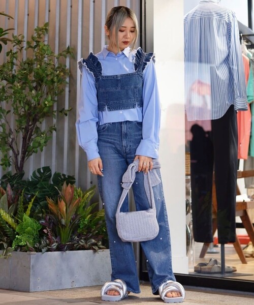 Firsthand（ファーストハンド）の「Firsthand/ファーストハンド フリルデニムビスチェ/フリルデニムビスチェ（ベスト・レディース・ブルー/ネイビー・ONE SIZE）」の3枚目の写真