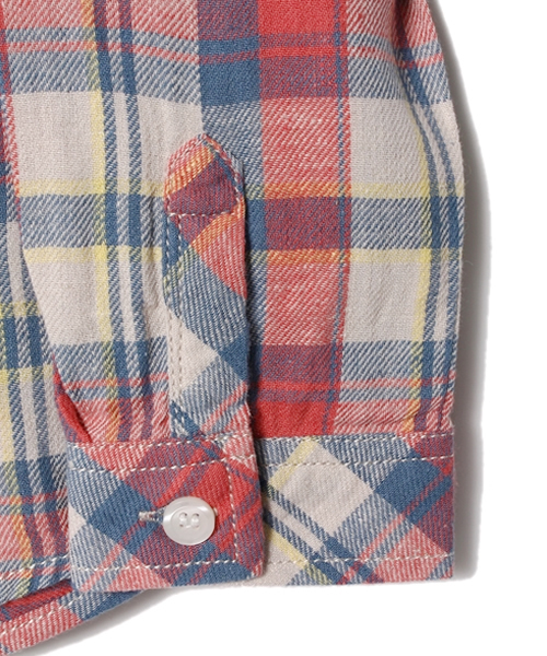 ROPE' PICNIC（ロペピクニック）の「【ROPE' PICNIC KIDS】コットンリネンチェックシャツ（シャツ/ブラウス・キッズ・ブルー/レッド/イエロー・120cm/110cm/100cm）」の7枚目の写真