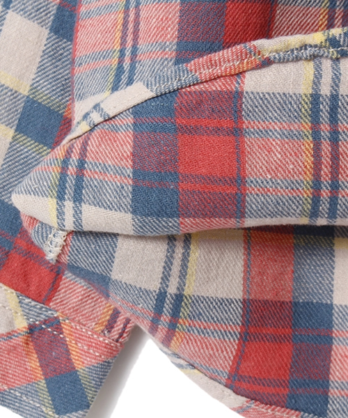 ROPE' PICNIC（ロペピクニック）の「【ROPE' PICNIC KIDS】コットンリネンチェックシャツ（シャツ/ブラウス・キッズ・ブルー/レッド/イエロー・120cm/110cm/100cm）」の11枚目の写真