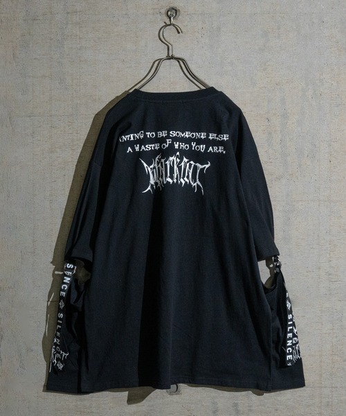 JOHN'S CLOSET（ジョンズクローゼット）の「【13】2WAY SLEEVE グラフィックプリント BIG　TEE（Tシャツ/カットソー・メンズ・ホワイト系その他/ブラック/ブラック系その他/ホワイト/ホワイト系1/ホワイト系2/ブラック系1/ブラック系2・LARGE/MEDIUM）」の11枚目の写真