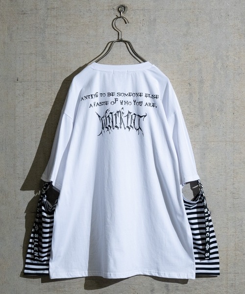JOHN'S CLOSET（ジョンズクローゼット）の「【13】2WAY SLEEVE グラフィックプリント BIG　TEE（Tシャツ/カットソー・メンズ・ホワイト系その他/ブラック/ブラック系その他/ホワイト/ホワイト系1/ホワイト系2/ブラック系1/ブラック系2・LARGE/MEDIUM）」の14枚目の写真