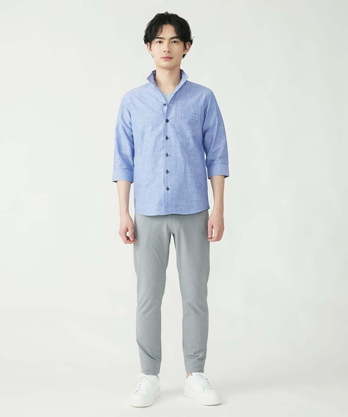 MK MICHEL KLEIN HOMME (エムケーミッシェルクランオム)の「ハードマンリネンシャツ(シャツ/ブラウス・メンズ・アイボリー/スモークピンク/ブルー/ライトブルー・48/46/51)」の20枚目の写真