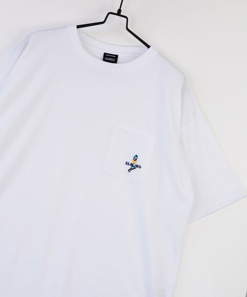 Burner（バーナー）の「【GROOVY STORE】bearded man 刺繍Tシャツ（Tシャツ/カットソー・メンズ・ライトブラック/その他2/ホワイト/その他1/その他3/グリーン/B/A/C/ピンク/その他4/D/ホワイト系その他2/モカ/サックスブルー/ブラック・LL/L/M）」の2枚目の写真