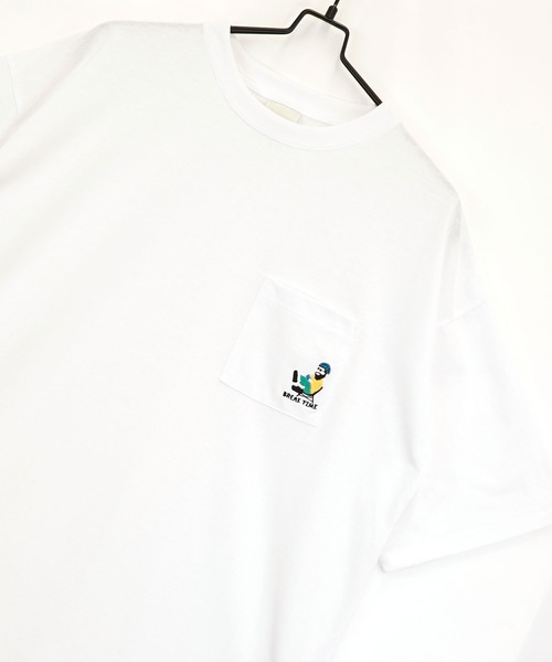 Burner（バーナー）の「【GROOVY STORE】bearded man 刺繍Tシャツ（Tシャツ/カットソー・メンズ・ライトブラック/その他2/ホワイト/その他1/その他3/グリーン/B/A/C/ピンク/その他4/D/ホワイト系その他2/モカ/サックスブルー/ブラック・LL/L/M）」の3枚目の写真