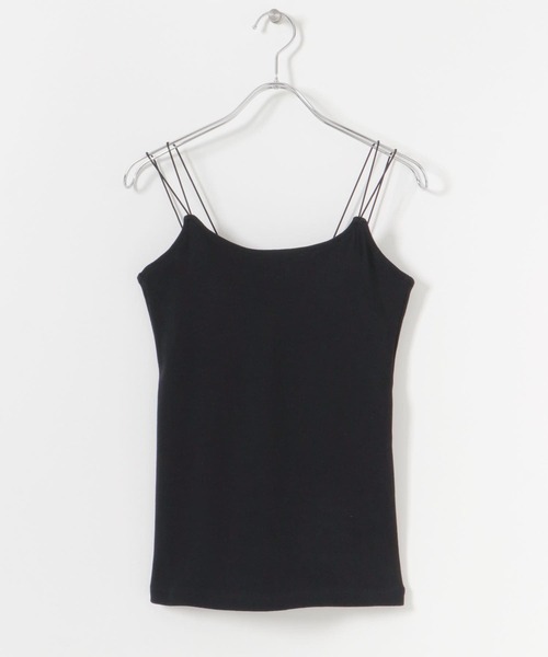 MIDIUMISOLID(ミディウミソリッド)の「『別注』MIDIUMISOLID×TGM Organic cotton camisole(キャミソール・レディース・アイボリー/ブラック/モカ・FREE)」の5枚目の写真