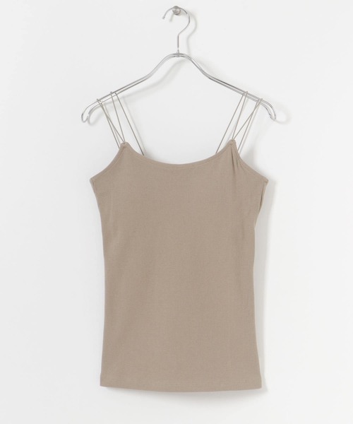MIDIUMISOLID(ミディウミソリッド)の「『別注』MIDIUMISOLID×TGM Organic cotton camisole(キャミソール・レディース・アイボリー/ブラック/モカ・FREE)」の6枚目の写真