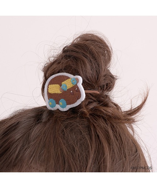 Lycee mine(リセマイン)の「【PUI PUI モルカー】ワッペンヘアゴム2Pセット(その他ヘアアクセサリー・キッズ・オフホワイト/オレンジ/モカ・フリー)」の6枚目の写真