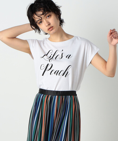 COMME CA ISM(コムサイズム)の「前後 2WAY ロゴプリント Tシャツ(Tシャツ/カットソー・レディース・チャコール/ホワイト/ピンク/ライトグレー・SMALL/MEDIUM/LARGE)」の12枚目の写真