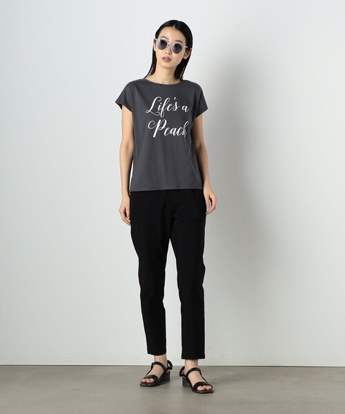 COMME CA ISM(コムサイズム)の「前後 2WAY ロゴプリント Tシャツ(Tシャツ/カットソー・レディース・チャコール/ホワイト/ピンク/ライトグレー・SMALL/MEDIUM/LARGE)」の21枚目の写真