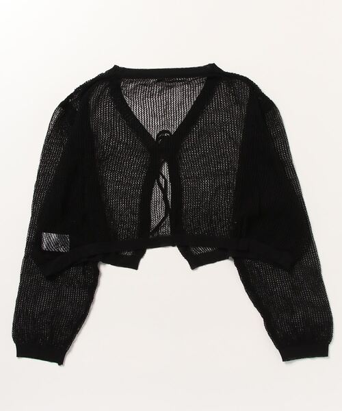 Olu.（オルドット）の「パンチングニットリボンカーディガン（カーディガン/ボレロ・レディース・ホワイト/ブラック・FREE）」の8枚目の写真
