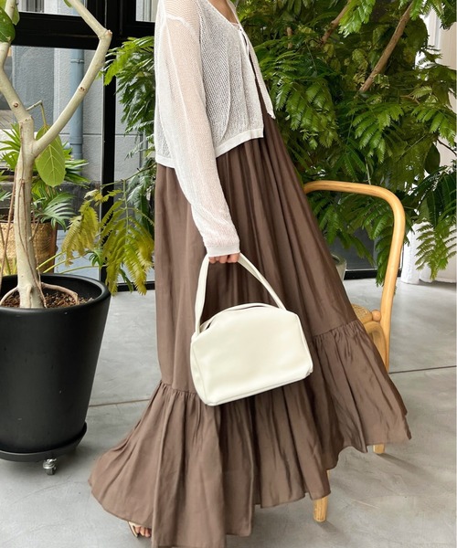 Olu.（オルドット）の「パンチングニットリボンカーディガン（カーディガン/ボレロ・レディース・ホワイト/ブラック・FREE）」の9枚目の写真