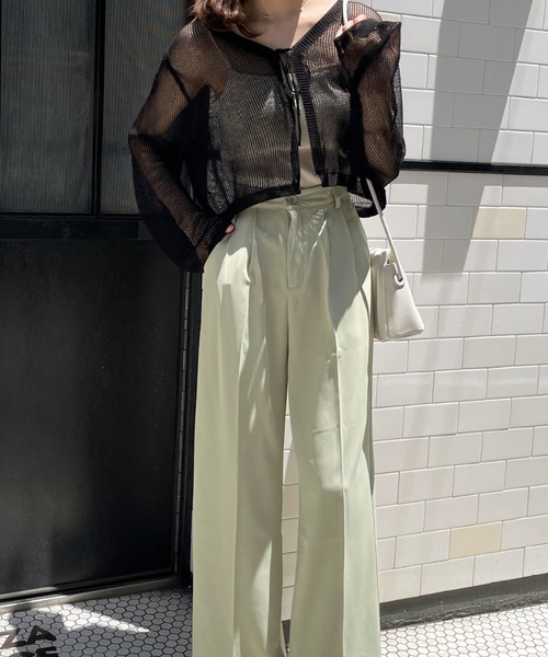 Olu.（オルドット）の「パンチングニットリボンカーディガン（カーディガン/ボレロ・レディース・ホワイト/ブラック・FREE）」の15枚目の写真