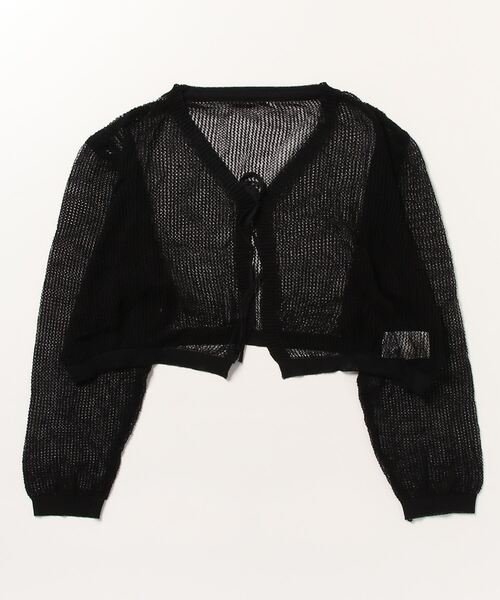 Olu.（オルドット）の「パンチングニットリボンカーディガン（カーディガン/ボレロ・レディース・ホワイト/ブラック・FREE）」の10枚目の写真