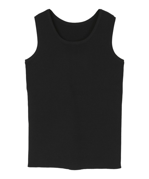 UR'S(ユアーズ)の「リブニットタンクトップ(Tシャツ/カットソー・レディース・グレイッシュベージュ/ブラック/ホワイト・S/M/L)」の5枚目の写真