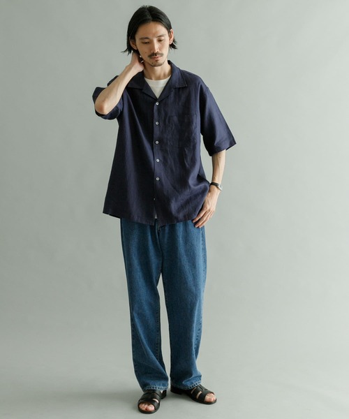 URBAN RESEARCH（アーバンリサーチ）の「『Sサイズあり』Linen OpenCollor Shirts（シャツ/ブラウス・メンズ・ブラウン/ブルー系その他/オフホワイト/オレンジ/ネイビー/ブラック・SMALL/MEDIUM/LARGE）」の10枚目の写真