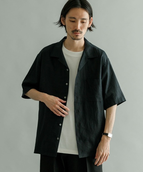 URBAN RESEARCH（アーバンリサーチ）の「『Sサイズあり』Linen OpenCollor Shirts（シャツ/ブラウス・メンズ・ブラウン/ブルー系その他/オフホワイト/オレンジ/ネイビー/ブラック・SMALL/MEDIUM/LARGE）」の12枚目の写真