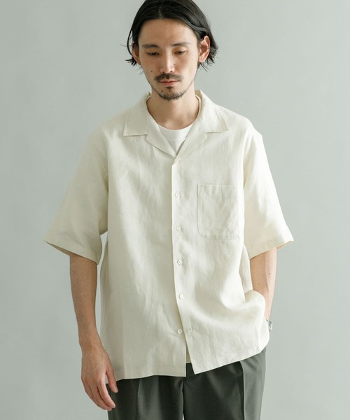 URBAN RESEARCH（アーバンリサーチ）の「『Sサイズあり』Linen OpenCollor Shirts（シャツ/ブラウス・メンズ・ブラウン/ブルー系その他/オフホワイト/オレンジ/ネイビー/ブラック・SMALL/MEDIUM/LARGE）」の16枚目の写真