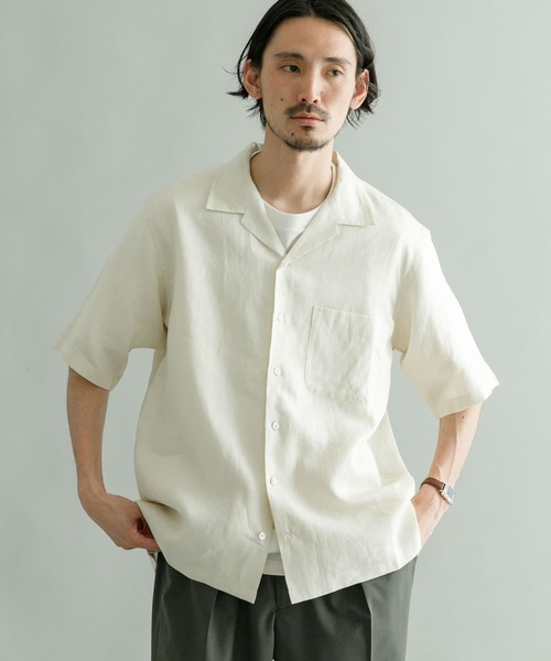 URBAN RESEARCH（アーバンリサーチ）の「『Sサイズあり』Linen OpenCollor Shirts（シャツ/ブラウス・メンズ・ブラウン/ブルー系その他/オフホワイト/オレンジ/ネイビー/ブラック・SMALL/MEDIUM/LARGE）」の17枚目の写真