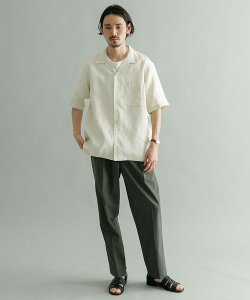 URBAN RESEARCH（アーバンリサーチ）の「『Sサイズあり』Linen OpenCollor Shirts（シャツ/ブラウス・メンズ・ブラウン/ブルー系その他/オフホワイト/オレンジ/ネイビー/ブラック・SMALL/MEDIUM/LARGE）」の18枚目の写真