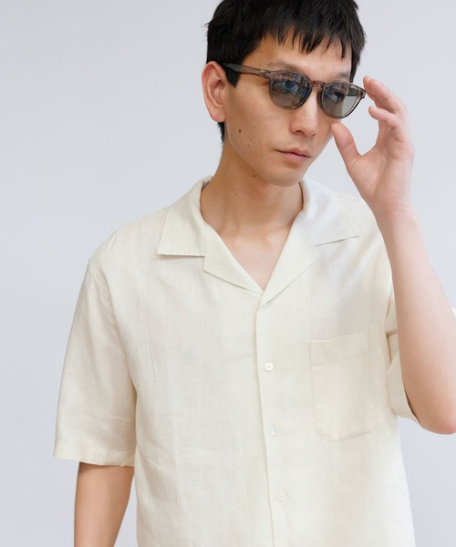 URBAN RESEARCH（アーバンリサーチ）の「『Sサイズあり』Linen OpenCollor Shirts（シャツ/ブラウス・メンズ・ブラウン/ブルー系その他/オフホワイト/オレンジ/ネイビー/ブラック・SMALL/MEDIUM/LARGE）」の20枚目の写真
