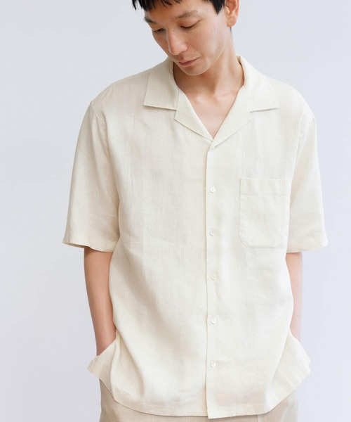 URBAN RESEARCH（アーバンリサーチ）の「『Sサイズあり』Linen OpenCollor Shirts（シャツ/ブラウス・メンズ・ブラウン/ブルー系その他/オフホワイト/オレンジ/ネイビー/ブラック・SMALL/MEDIUM/LARGE）」の21枚目の写真