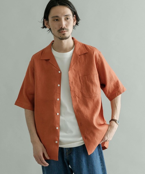 URBAN RESEARCH（アーバンリサーチ）の「『Sサイズあり』Linen OpenCollor Shirts（シャツ/ブラウス・メンズ・ブラウン/ブルー系その他/オフホワイト/オレンジ/ネイビー/ブラック・SMALL/MEDIUM/LARGE）」の22枚目の写真