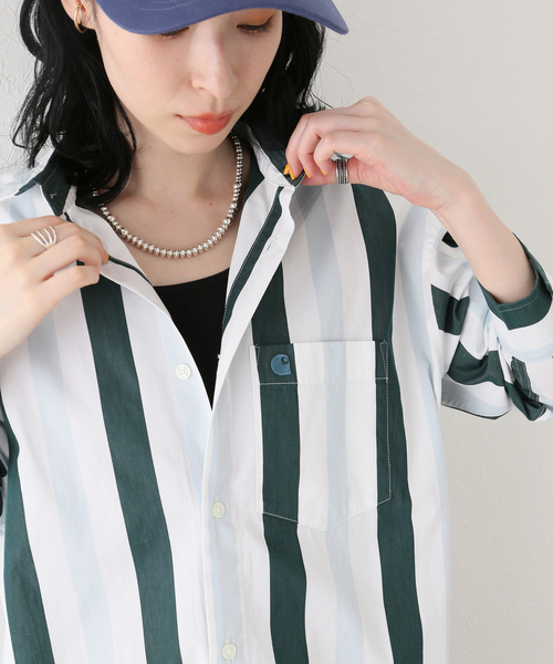 Carhartt WIP(カーハートダブリューアイピー)の「【CARHARTT WIP / カーハート ダブリューアイピー】L/S ELCANO SHIRT(シャツ/ブラウス・レディース・グリーン・SMALL)」の10枚目の写真