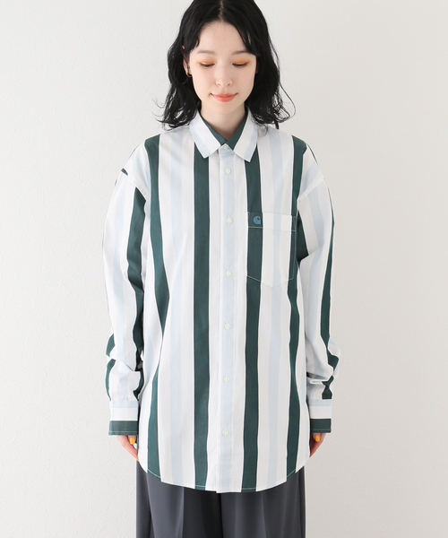 Carhartt WIP(カーハートダブリューアイピー)の「【CARHARTT WIP / カーハート ダブリューアイピー】L/S ELCANO SHIRT(シャツ/ブラウス・レディース・グリーン・SMALL)」の14枚目の写真