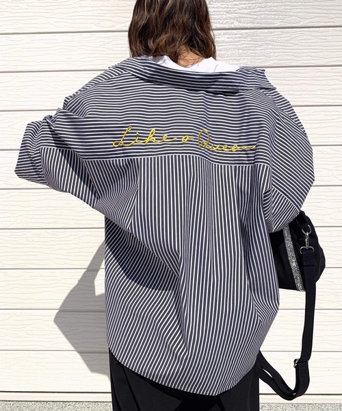 Q（キュー）の「バックロゴシャツ2（シャツ/ブラウス・レディース・ブラック系/オレンジ/ホワイト・MEDIUM）」の7枚目の写真