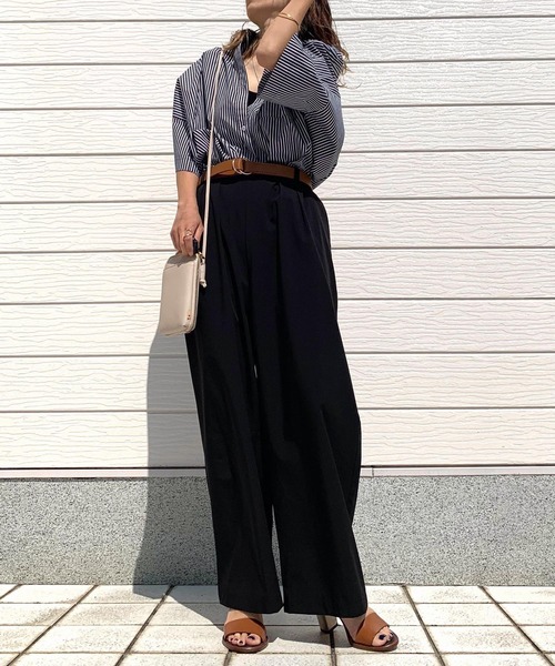 Q（キュー）の「バックロゴシャツ2（シャツ/ブラウス・レディース・ブラック系/オレンジ/ホワイト・MEDIUM）」の4枚目の写真