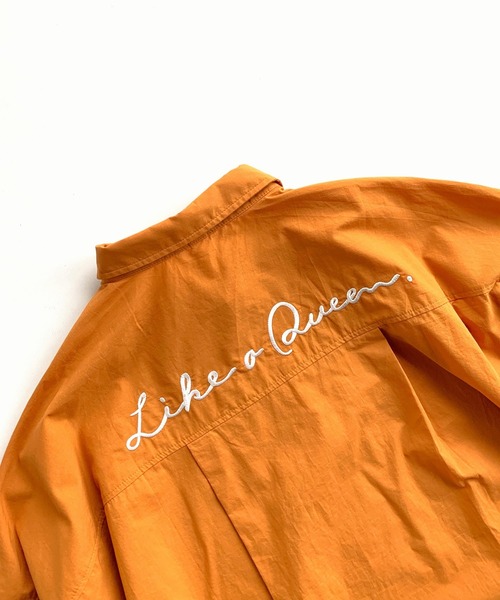 Q（キュー）の「バックロゴシャツ2（シャツ/ブラウス・レディース・ブラック系/オレンジ/ホワイト・MEDIUM）」の13枚目の写真