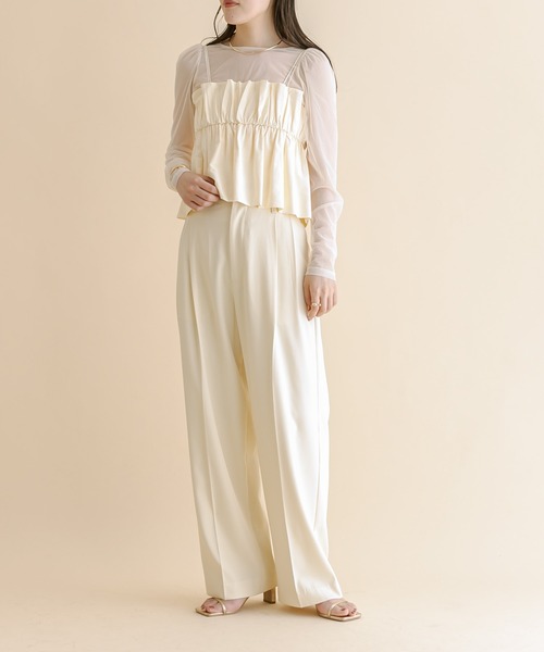 mline（エムライン）の「[mline]ベアギャザーキャミソール（キャミソール・レディース・オフホワイト/ブラック・FREE）」の21枚目の写真