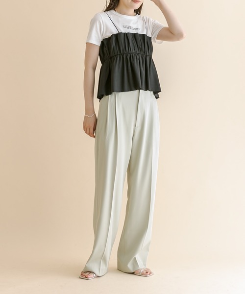 mline（エムライン）の「[mline]ベアギャザーキャミソール（キャミソール・レディース・オフホワイト/ブラック・FREE）」の22枚目の写真