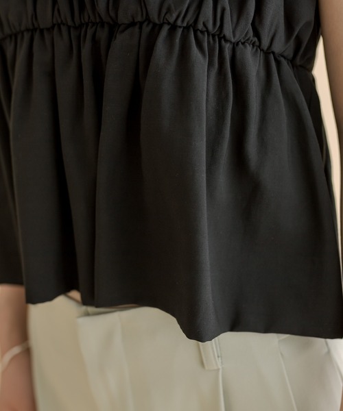 mline（エムライン）の「[mline]ベアギャザーキャミソール（キャミソール・レディース・オフホワイト/ブラック・FREE）」の17枚目の写真