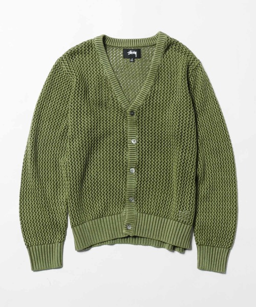 STUSSY（ステューシー）の「STUSSY/ステューシー LOOSE GAUGE CARDIGAN カーディガン（カーディガン/ボレロ・メンズ・ナチュラル/オリーブ/ブルー・S/M/L/XL）」の20枚目の写真