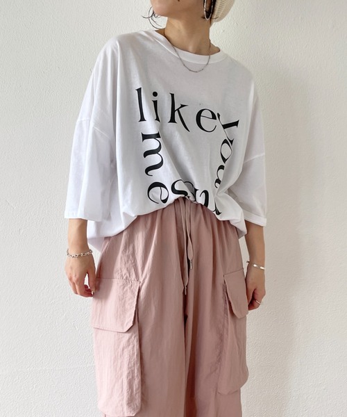 wee9s（ウィークス）の「super loose cargo shaka pants / スーパールーズカーゴシャカパンツ（カーゴパンツ・レディース・ブラック/ピンク/アイボリー/ホワイト・FREE）」の5枚目の写真