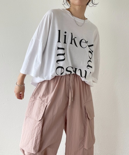 wee9s（ウィークス）の「super loose cargo shaka pants / スーパールーズカーゴシャカパンツ（カーゴパンツ・レディース・ブラック/ピンク/アイボリー/ホワイト・FREE）」の7枚目の写真