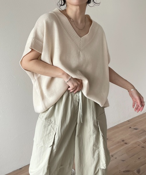 wee9s（ウィークス）の「super loose cargo shaka pants / スーパールーズカーゴシャカパンツ（カーゴパンツ・レディース・ブラック/ピンク/アイボリー/ホワイト・FREE）」の22枚目の写真