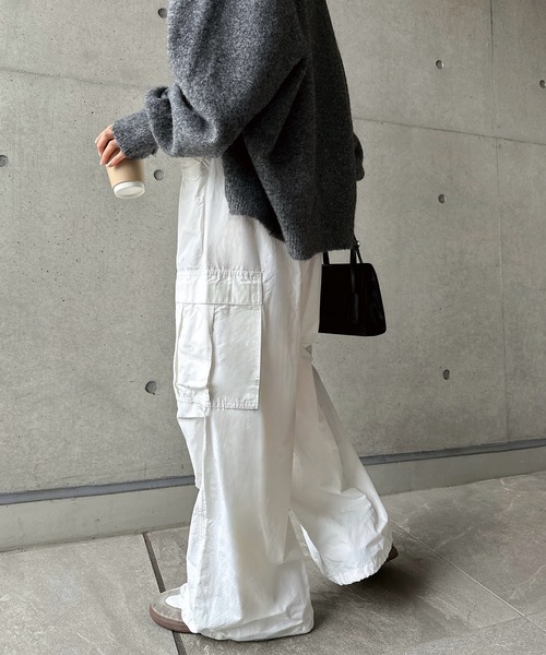 andme（アンドミー）の「2wayミリタリーカーゴパンツ（カーゴパンツ・レディース・ブラック/オフホワイト/ベージュ/ライトカーキ・S/M）」の6枚目の写真