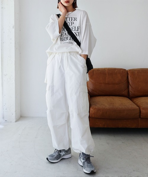 andme（アンドミー）の「2wayミリタリーカーゴパンツ（カーゴパンツ・レディース・ブラック/オフホワイト/ベージュ/ライトカーキ・S/M）」の9枚目の写真