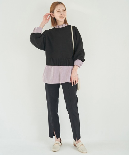 ROPE' PICNIC（ロペピクニック）の「前後2wayショート丈ニットカーディガン（カーディガン/ボレロ・レディース・キナリ/ピンク系その他2/ライトグレー/ブラック/ブルー系その他6・38）」の6枚目の写真