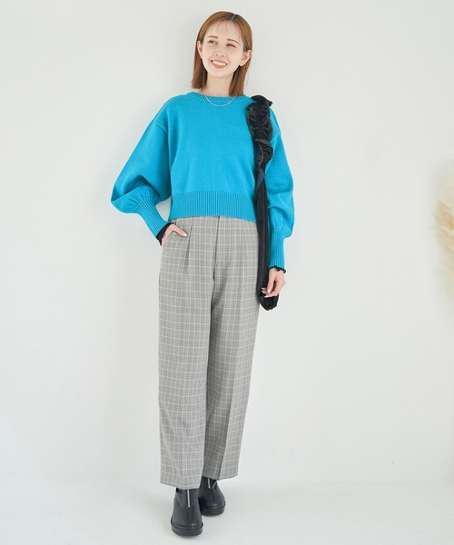 ROPE' PICNIC（ロペピクニック）の「前後2wayショート丈ニットカーディガン（カーディガン/ボレロ・レディース・キナリ/ピンク系その他2/ライトグレー/ブラック/ブルー系その他6・38）」の16枚目の写真