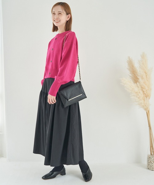 ROPE' PICNIC（ロペピクニック）の「前後2wayショート丈ニットカーディガン（カーディガン/ボレロ・レディース・キナリ/ピンク系その他2/ライトグレー/ブラック/ブルー系その他6・38）」の19枚目の写真