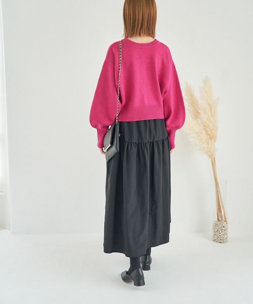 ROPE' PICNIC（ロペピクニック）の「前後2wayショート丈ニットカーディガン（カーディガン/ボレロ・レディース・キナリ/ピンク系その他2/ライトグレー/ブラック/ブルー系その他6・38）」の20枚目の写真