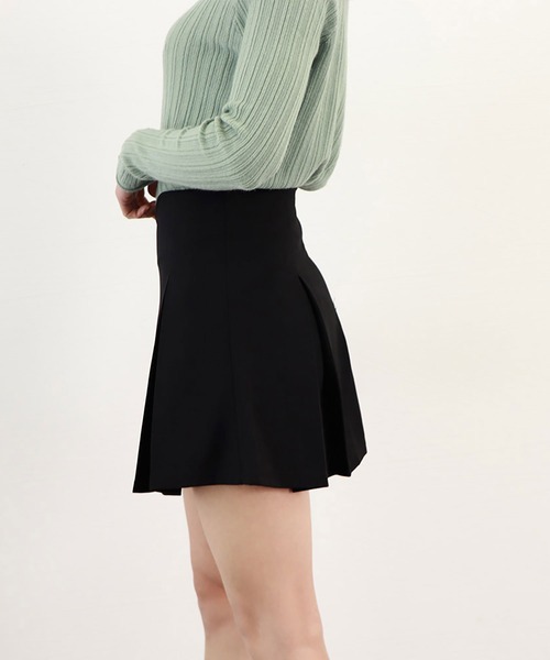 NinaetLina(ニナエリナ)の「ハイウエストAラインミニスカート(スカート・レディース・ブラック・S/M/L/XL)」の14枚目の写真