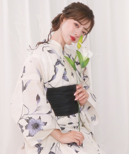 KYOETSU（キョウエツ）の「1人で簡単着付け 浴衣 レディース 6点セット( 浴衣 + 帯 + 下駄 + 肌着 + 腰紐2枚 ) EG（浴衣・レディース・レッド系その他2/オレンジ系その他2/レッド系その他/レッド系その他3/ブラック系その他/オレンジ系その他/ブルー系その他/パープル系その他/その他11/その他13/その他1/その他2/その他3/その他5/その他4/その他6/その他7/その他12/その他8/その他10/その他9・フリー）」の14枚目の写真