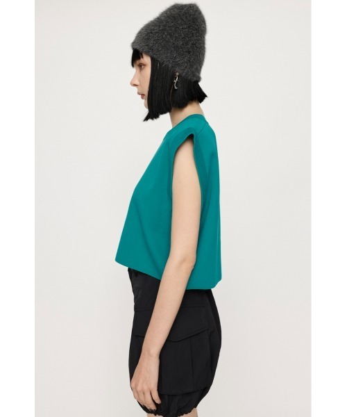 SLY（スライ）の「ROLL UP KNIT TOPS ロールアップ ニット トップス サマーニット セットアップ可能（ニット/セーター・レディース・ブラック/ターコイズブルー/レッド/アイボリー・FREE）」の18枚目の写真