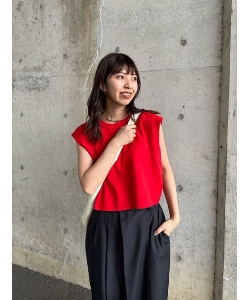 セール】ROLL UP KNIT TOPS ロールアップ ニット トップス サマー